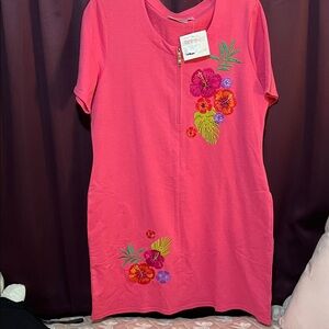 Quacker Factory Pink Midi Dress